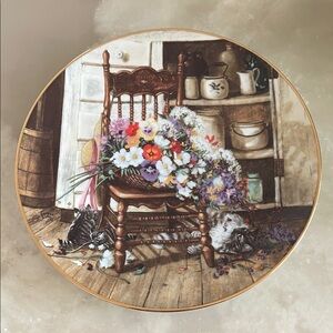 1990 W.S. George “Country Cuttings” Collector Plate Grandma’s Garden 1st Issue